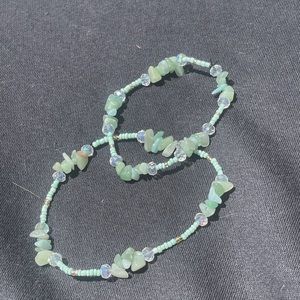 Handmade Amazonite Bracelet and Anklet set